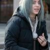 Billie Eilish Long Hooded Black Puffer Coat