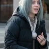 Billie Eilish Long Hooded Black Puffer Coat
