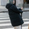 Billie Eilish Long Hooded Black Puffer Coat