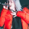 Billie Eilish Orange Parachute Puffer Hooded Jacket