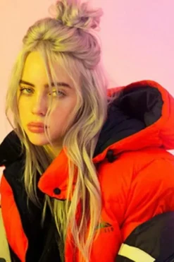 Billie Eilish Orange Parachute Puffer Hooded Jacket