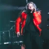 Billie Eilish Orange Parachute Puffer Hooded Jacket