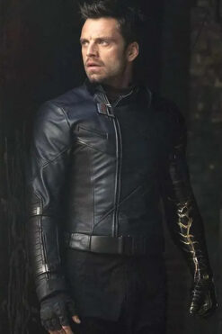 Bucky Barnes Thunderbolts Costume Leather Jacket