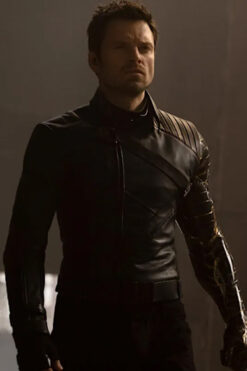 Bucky Barnes Thunderbolts Costume Leather Jacket