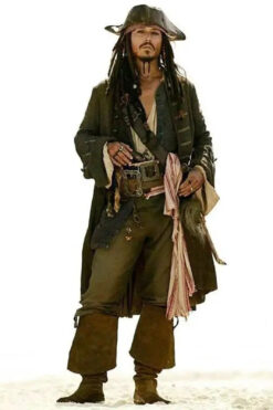 Captain Jack Sparrow Pirates of the Caribbean Wool Coat