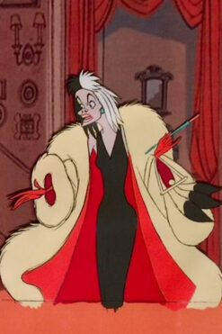 Cruella De Vil 101 Dalmatians Shearling Costume Coat