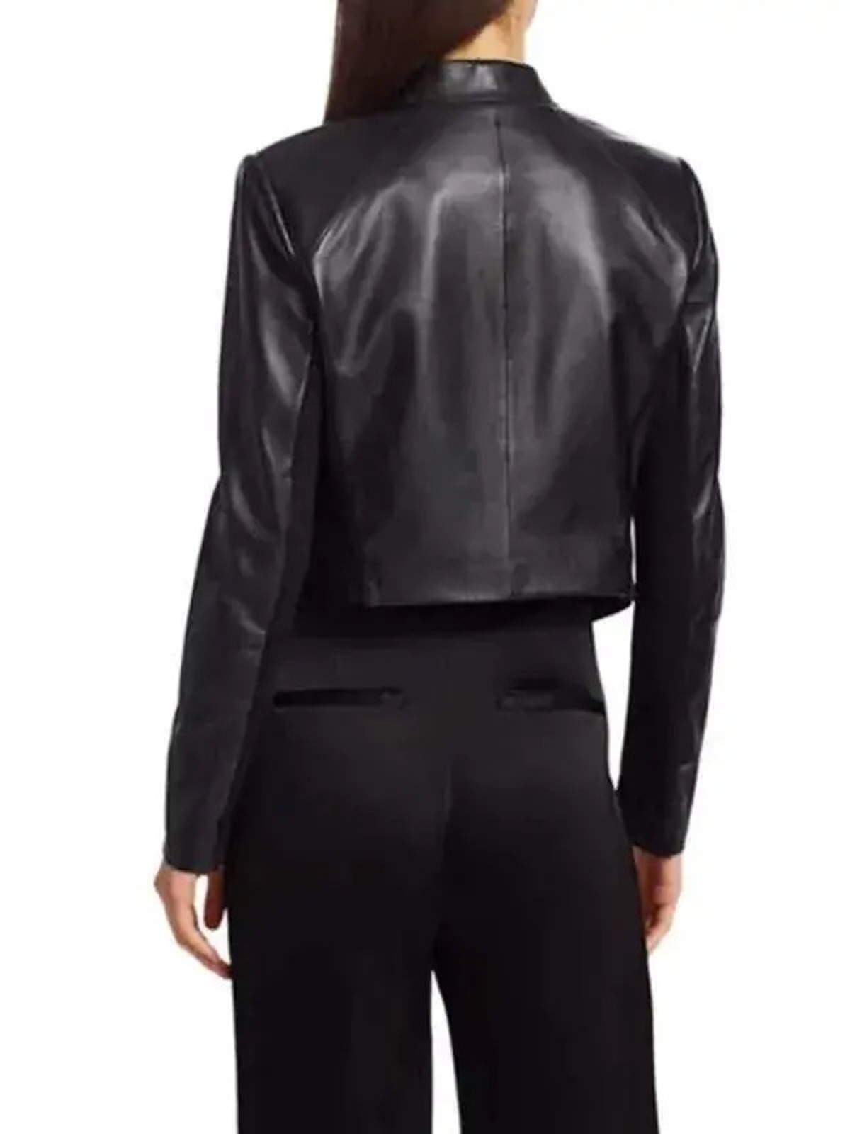 Emily In Paris Lily Collins Black Leather Jacket