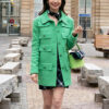 Emily In Paris Lily Collins Green Wool Coat
