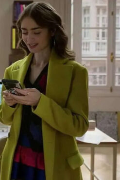 Emily In Paris Lily Collins Wool Coat