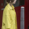 Emily In Paris S4 Emily Cooper Yellow Leather Jacket
