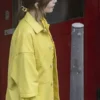 Emily In Paris S4 Emily Cooper Yellow Leather Jacket