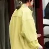 Emily In Paris S4 Emily Cooper Yellow Leather Jacket
