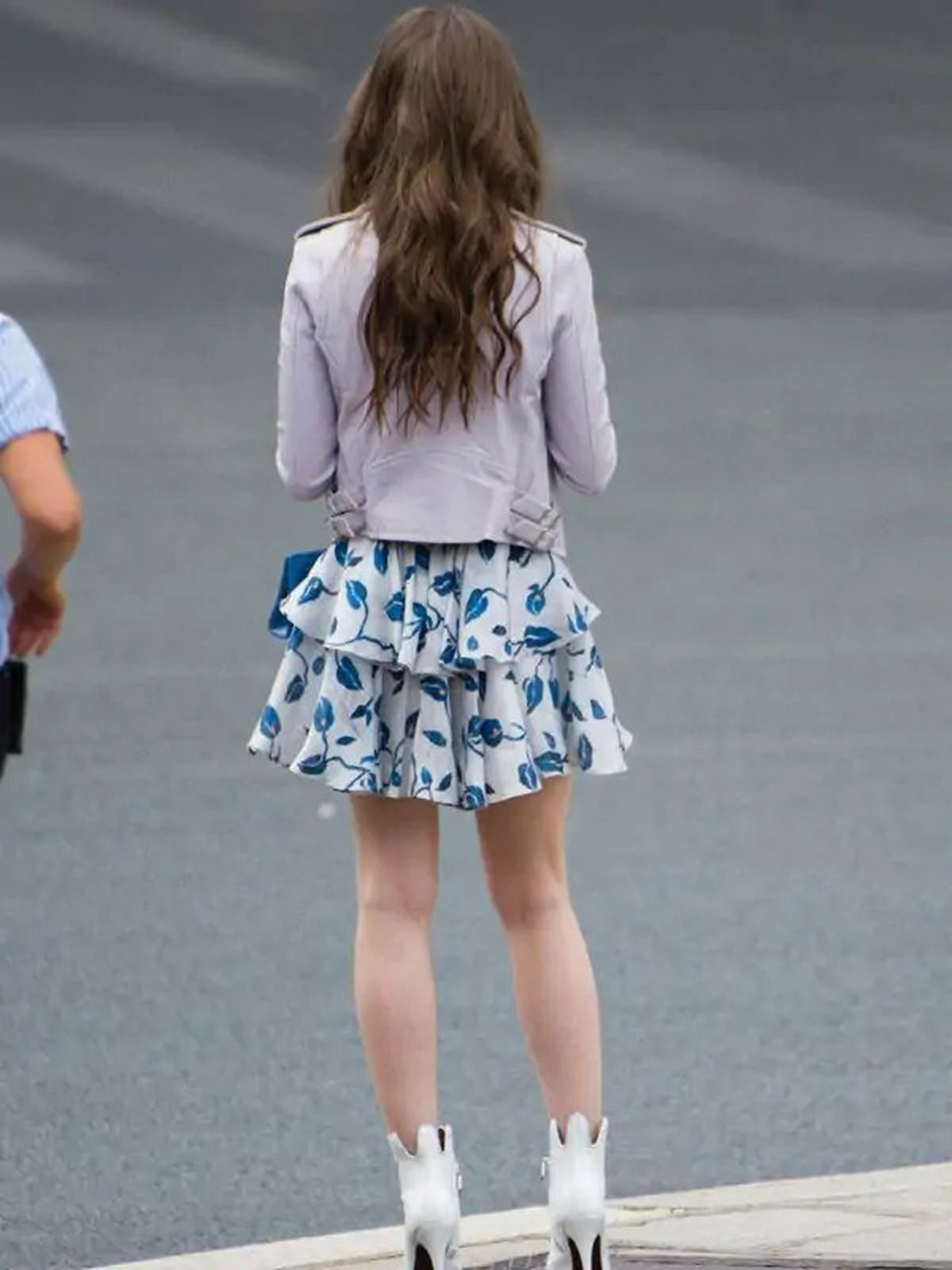 Emily In Paris S4 Lily Collins Biker Leather Jacket