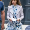 Emily In Paris S4 Lily Collins Biker Leather Jacket