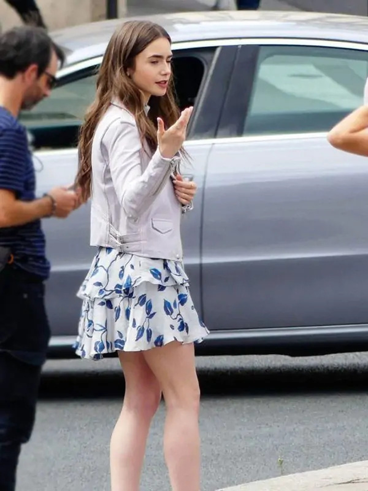 Emily In Paris S4 Lily Collins Biker Leather Jacket