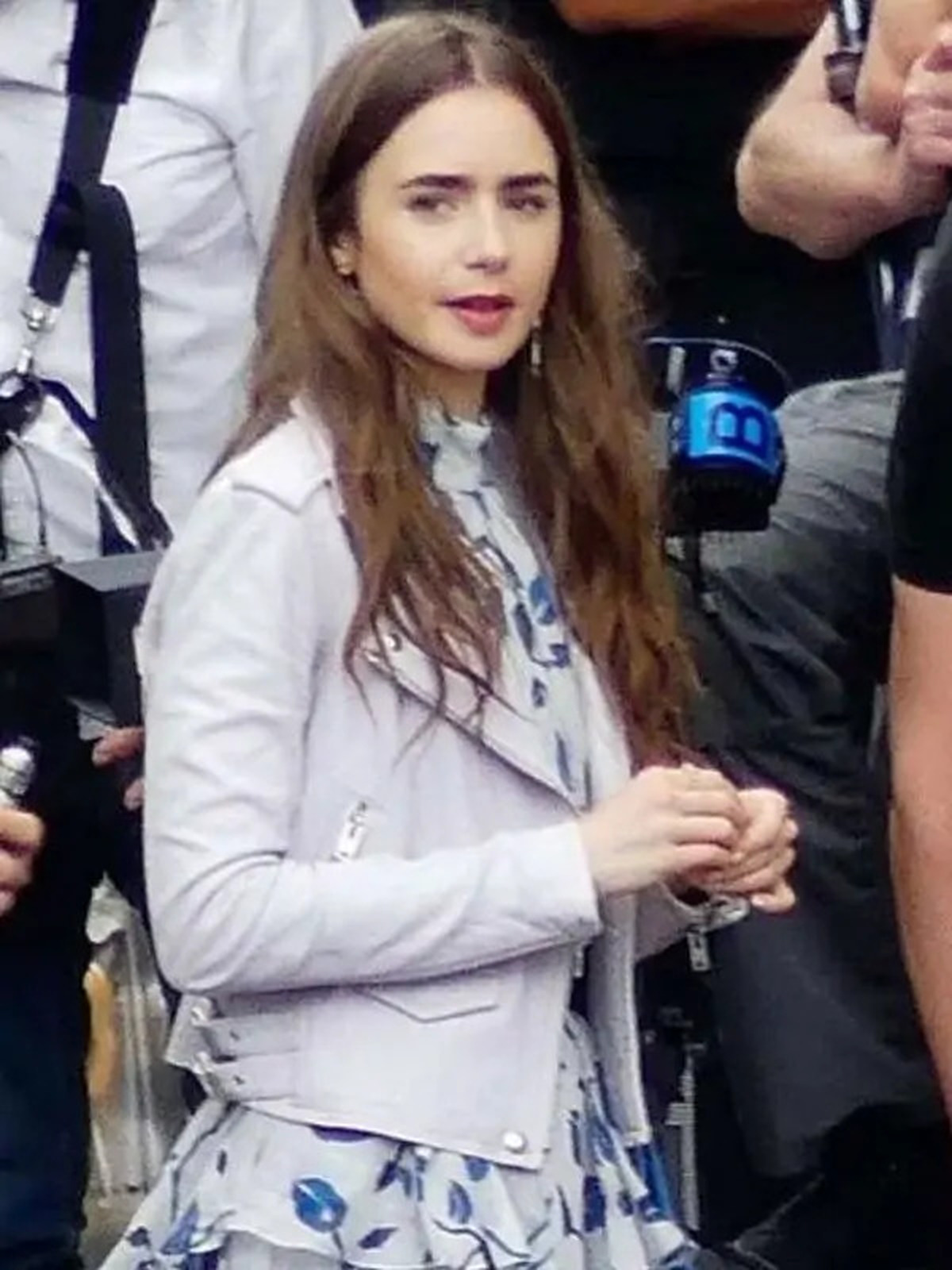 Emily In Paris S4 Lily Collins Biker Leather Jacket