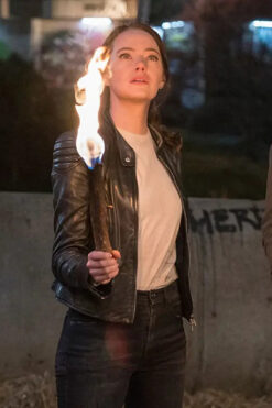 Emma Stone Zombieland Double Tap Wichita Biker Leather Jacket