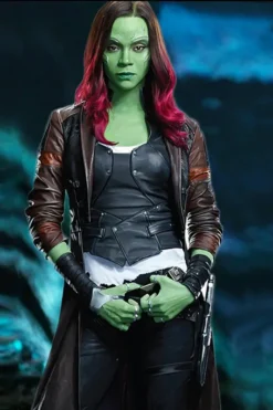 Gamora Guardians of the Galaxy Vol 2 Leather Coat