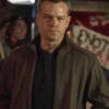 Jason Bourne Matt Damon Distressed Leather Jacket