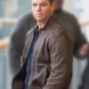 Jason Bourne Matt Damon Distressed Leather Jacket