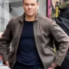Jason Bourne Matt Damon Distressed Leather Jacket