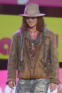 Johnny Depp Brown Leather Jacket