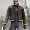 Leon Kennedy Resident Evil 4 Shearling Leather Jacket