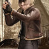Leon Kennedy Resident Evil 4 Shearling Leather Jacket