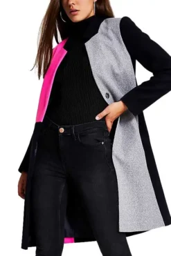 Lily Collins Emily In Paris Block Wool Coat