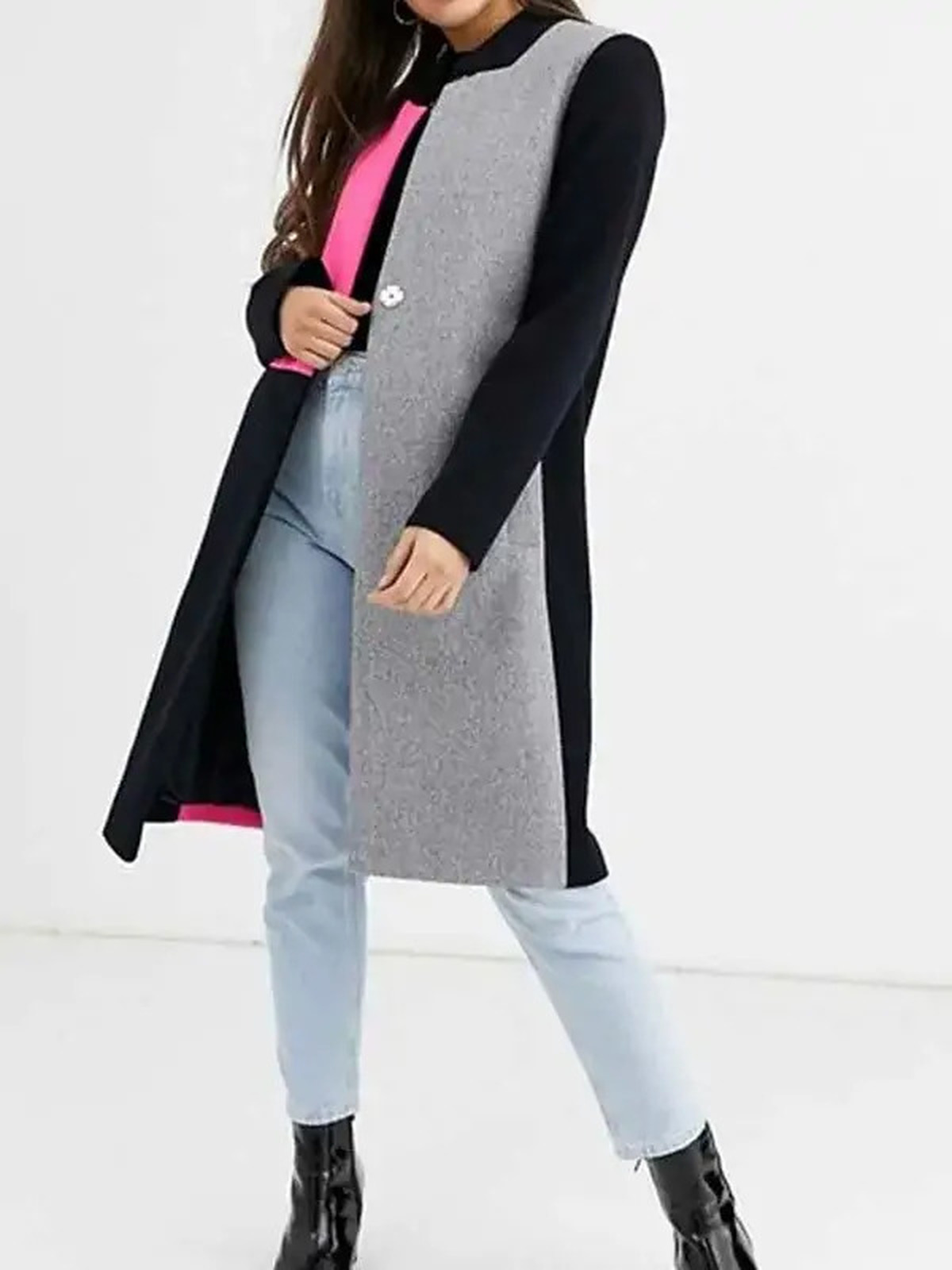 Lily Collins Emily In Paris Block Wool Coat
