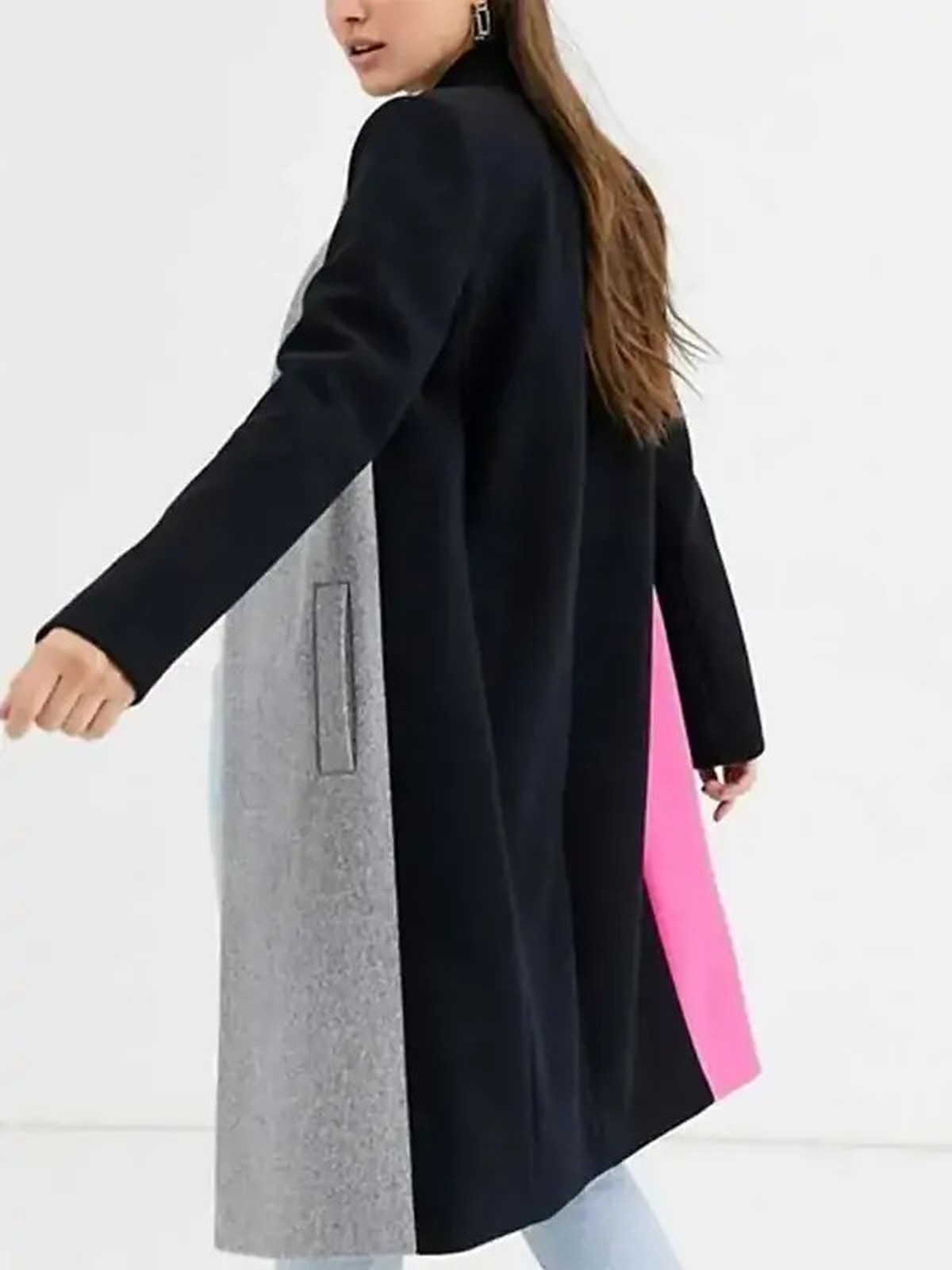 Lily Collins Emily In Paris Block Wool Coat