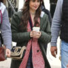 Lily Collins Emily In Paris Green Hooded Jacket