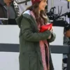 Lily Collins Emily In Paris Green Hooded Jacket