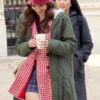 Lily Collins Emily In Paris Green Hooded Jacket