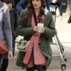 Lily Collins Emily In Paris Green Hooded Jacket