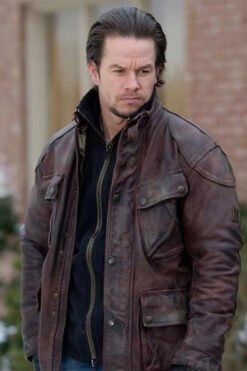 Mark Wahlberg Four Brothers Brown Leather Jacket