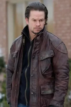 Mark Wahlberg Four Brothers Brown Leather Jacket
