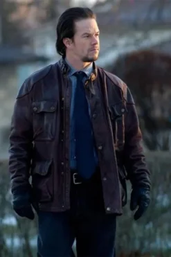 Mark Wahlberg Four Brothers Brown Leather Jacket