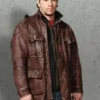 Mark Wahlberg Four Brothers Brown Leather Jacket