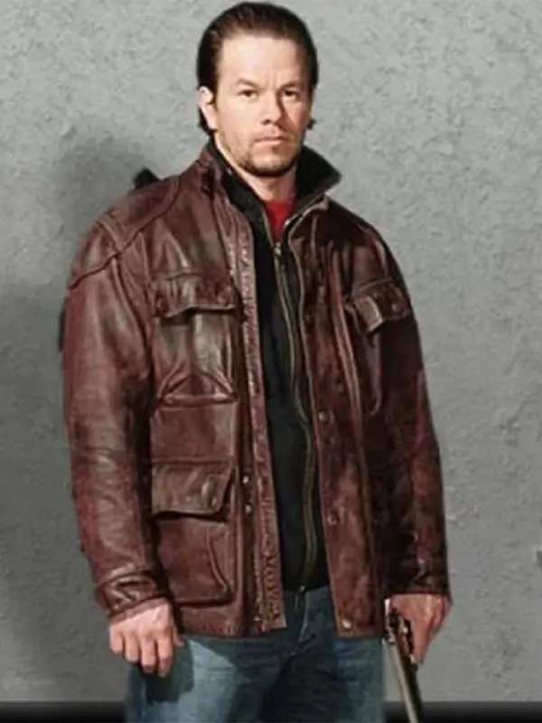 Mark Wahlberg Four Brothers Brown Leather Jacket