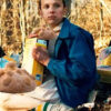 Millie Bobby Brown Stranger Things Eleven Blue Jacket