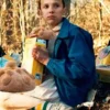 Millie Bobby Brown Stranger Things Eleven Blue Jacket