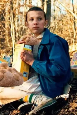 Millie Bobby Brown Stranger Things Eleven Blue Jacket