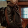 Power Book II Ghost S02 Tariq St Patrick Shearling Leather Jacket