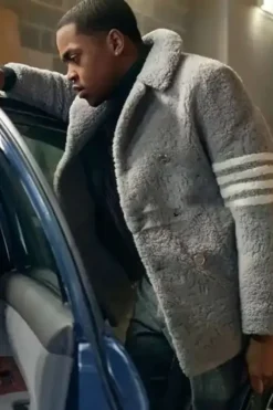 Power Book II Ghost S03 Tariq St Patrick Shearling Coat