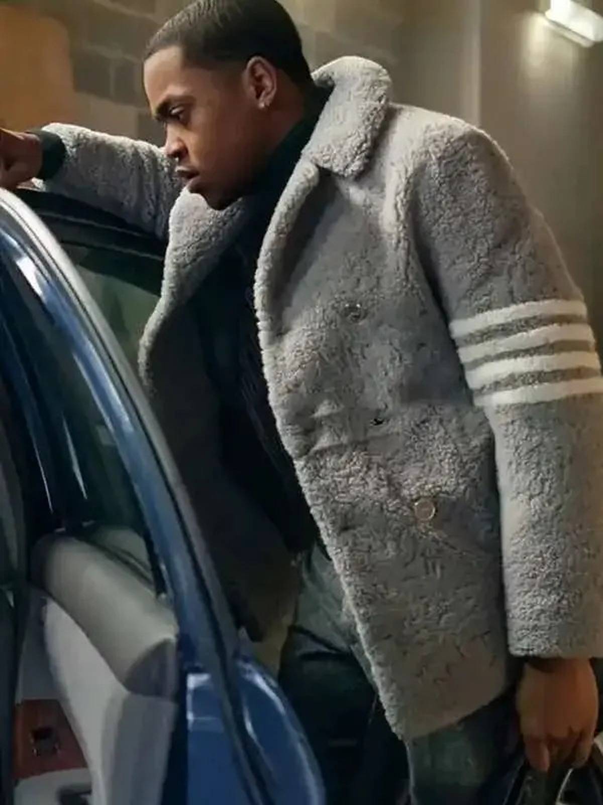 Power Book II Ghost S03 Tariq St Patrick Shearling Coat