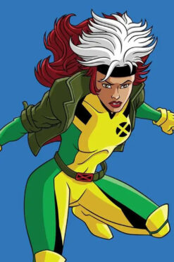 Rogue X-Men 97 Green Leather Crop Jacket