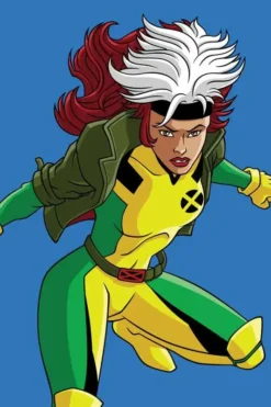 Rogue X-Men 97 Green Leather Crop Jacket