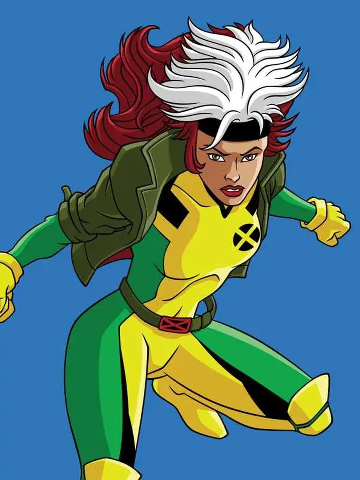Rogue X-Men 97 Green Leather Crop Jacket