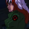 Rogue X-Men 97 Green Leather Crop Jacket